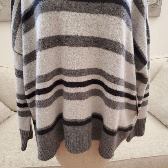 Nordstrom Signature Stripe Turtleneck Sweater XL - Picture 6 of 13